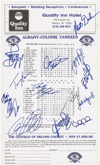 1994 Albany Colonie Yankees Vs Reading Phillies Scorecard Signed by 14 Including Derek Jeter - One of the Earliest Jeter Signed Scorecards Known (JSA) 